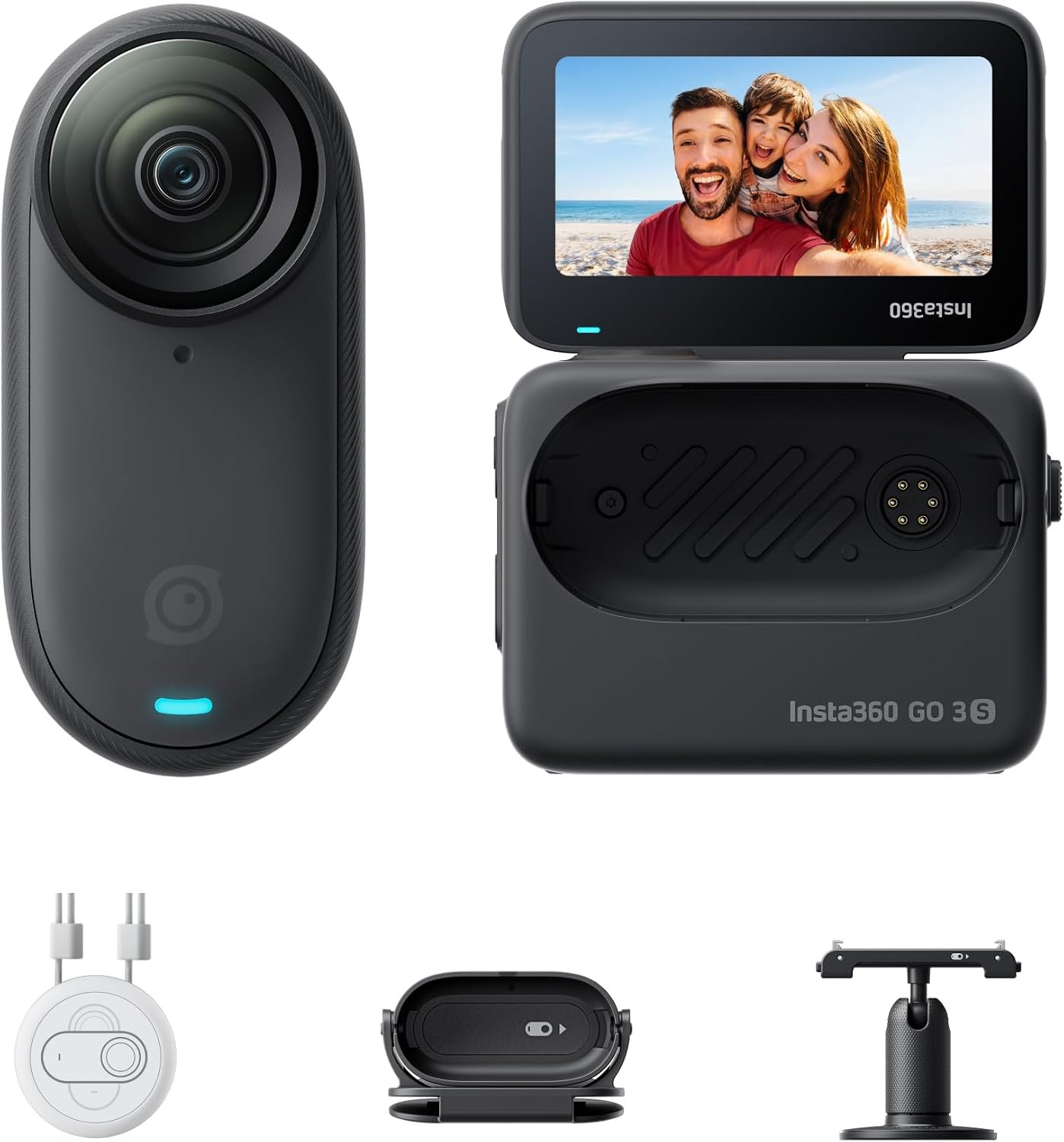 Insta360 GO 3S, mini cámara de vlogging 4K con módulo de acción desmontable